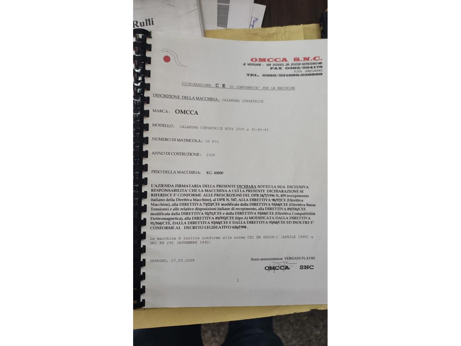 CALANDRA OMCCA HDTS 2500X35/40/45