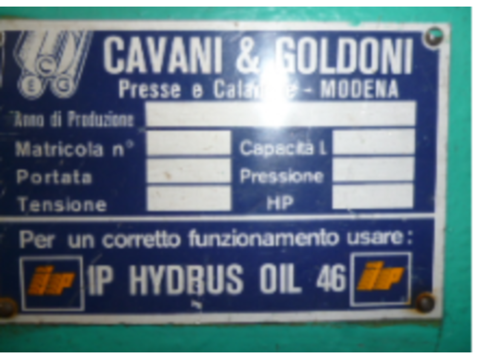 CALANDRA A 3 RULLI CAVANI & GOLDONI
