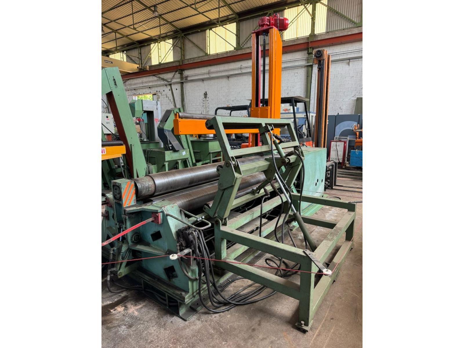 Calnndra faccin 2000x6mm 4 rulli visualizzata + sostegno virola + posizionatore