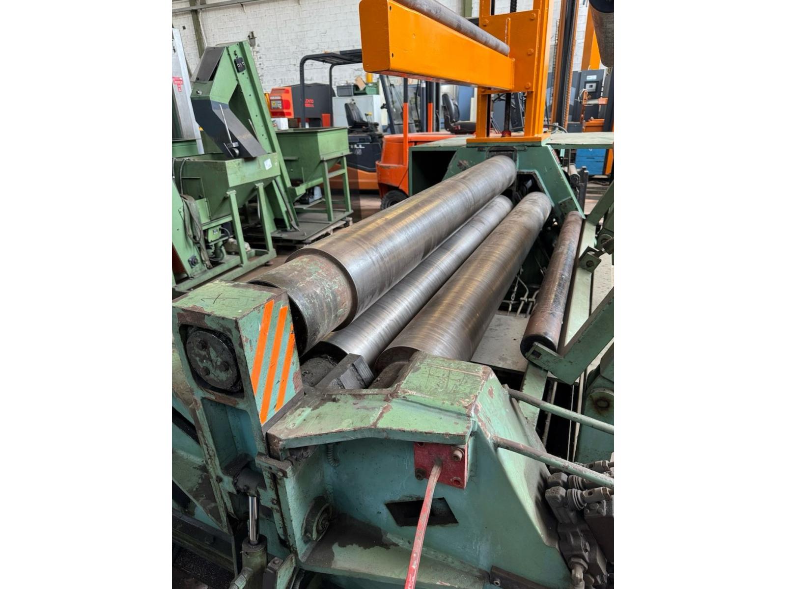 Calnndra faccin 2000x6mm 4 rulli visualizzata + sostegno virola + posizionatore