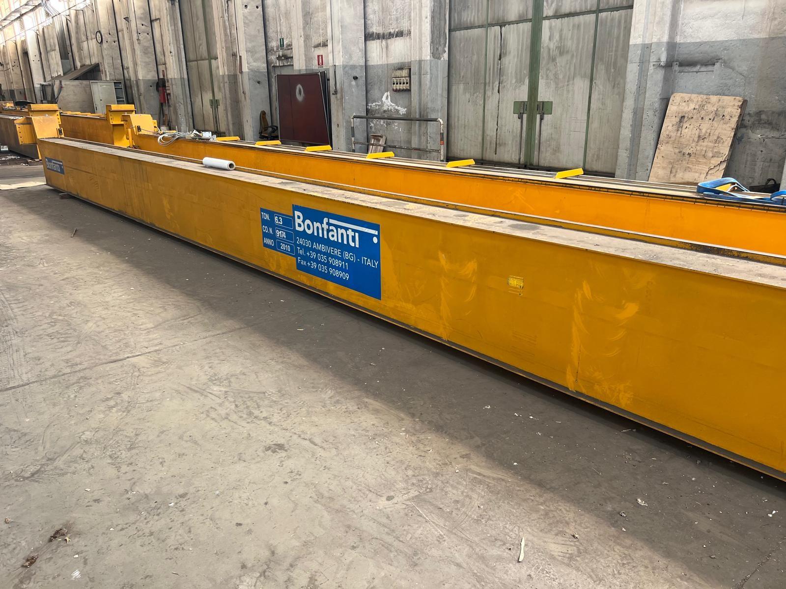 02 CARRIPONTE BITRAVE BONFANTI 6.3 TON  SCARTAMENTO 16240 MM