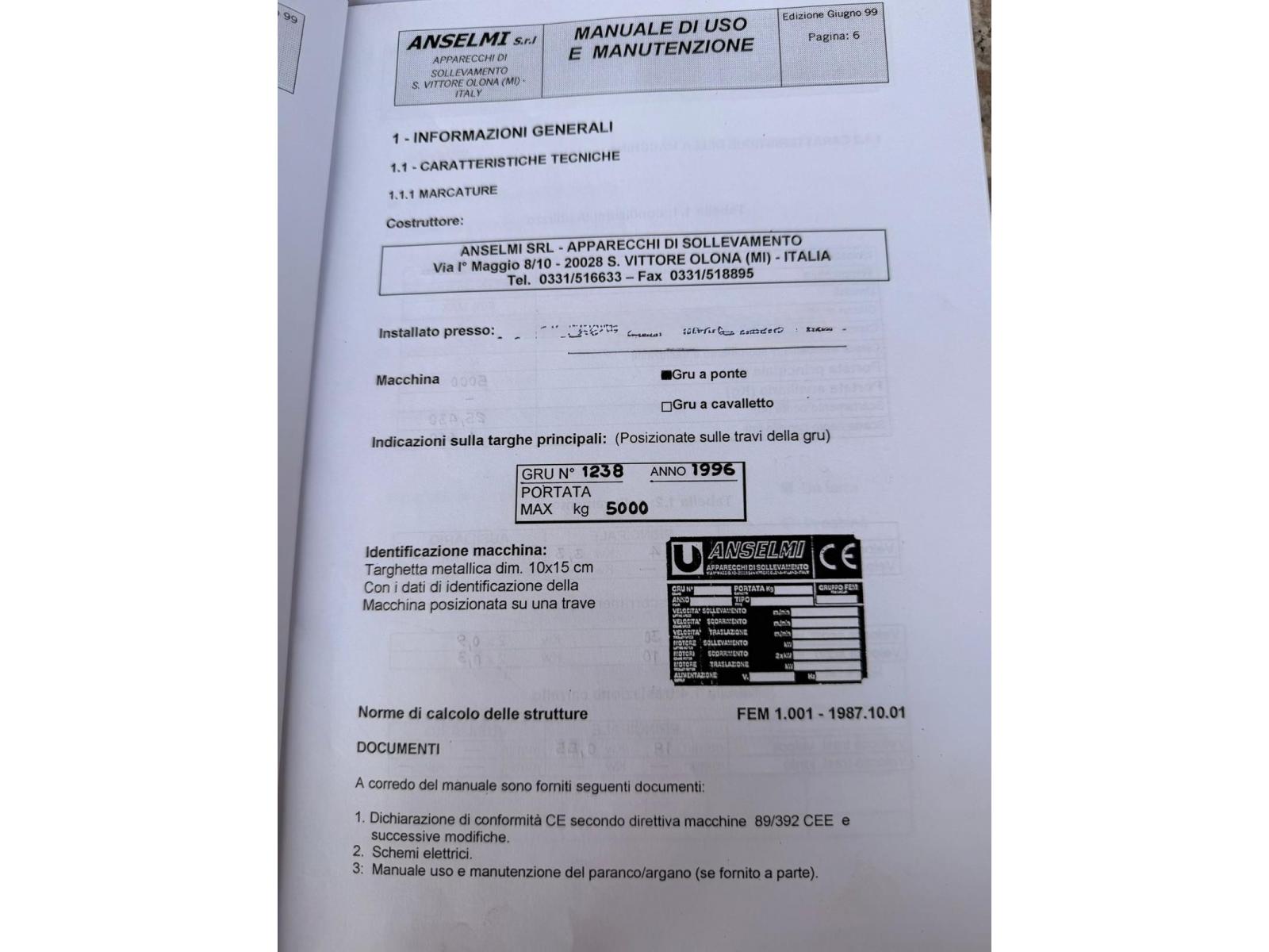 CARROPONTE BITRAVE ANSELMI 5 TON