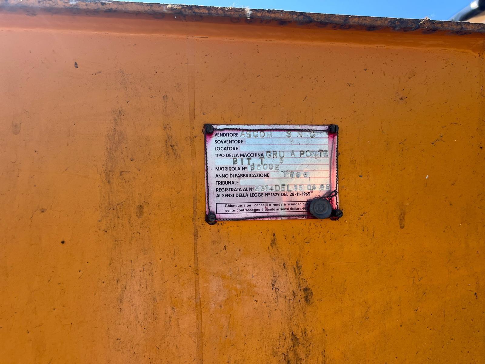 CARROPONTE BITRAVE ASCOM 5 TON