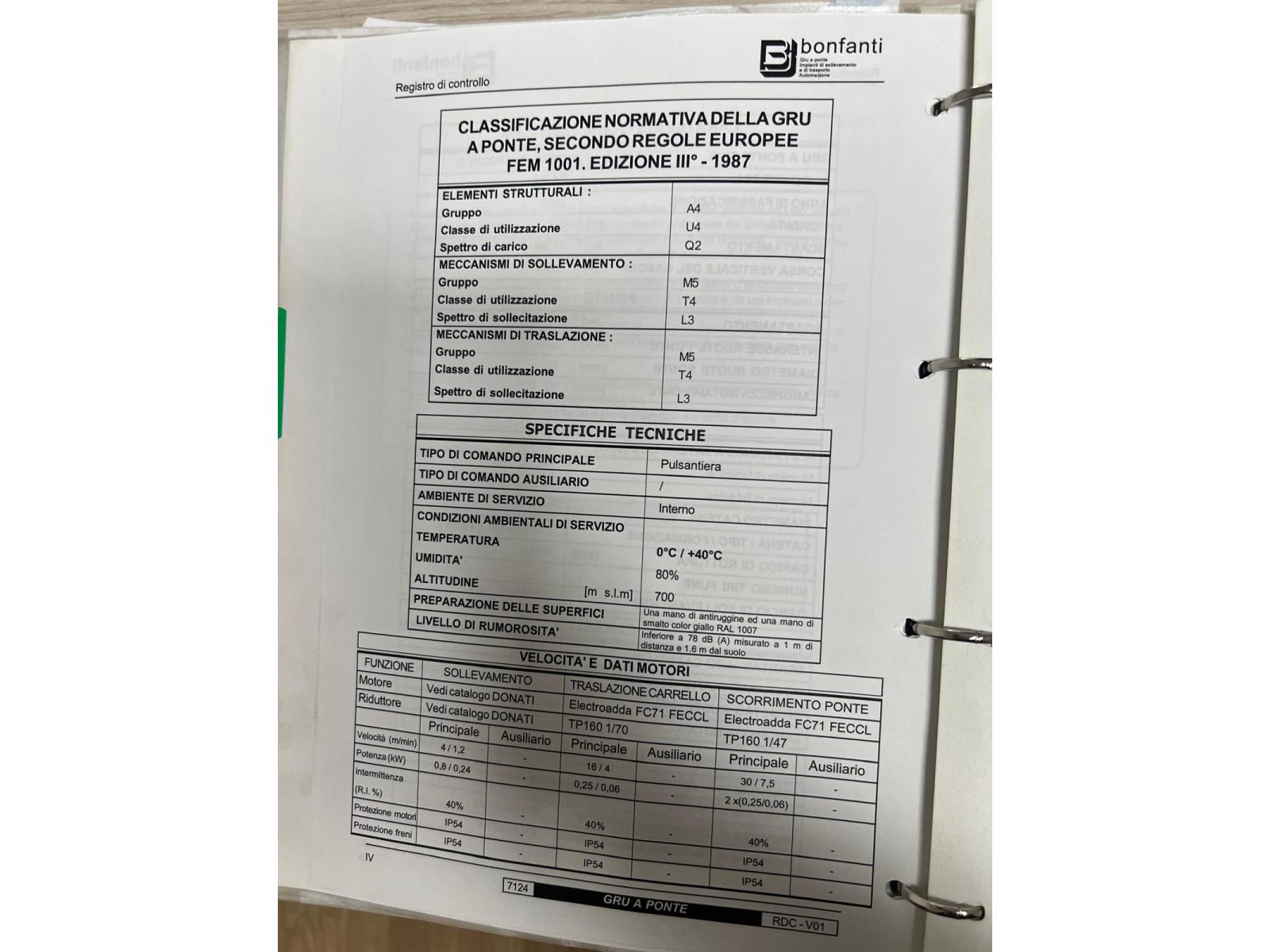 CARROPONTE BITRAVE BONFANTI TON 2 SCARTAMENTO 11890MM