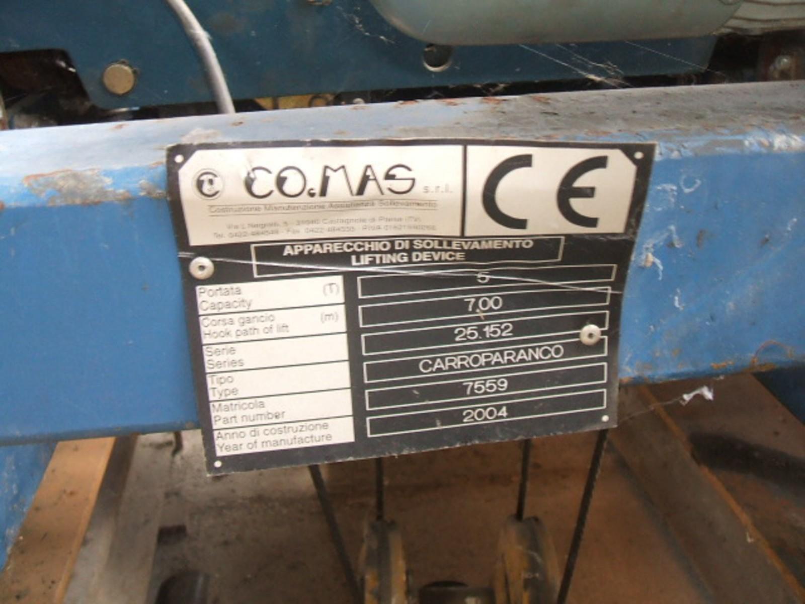 CARROPONTE BITRAVE COMAS 5 TON SCARATAMENTO 11305 MM  ANNO 2004