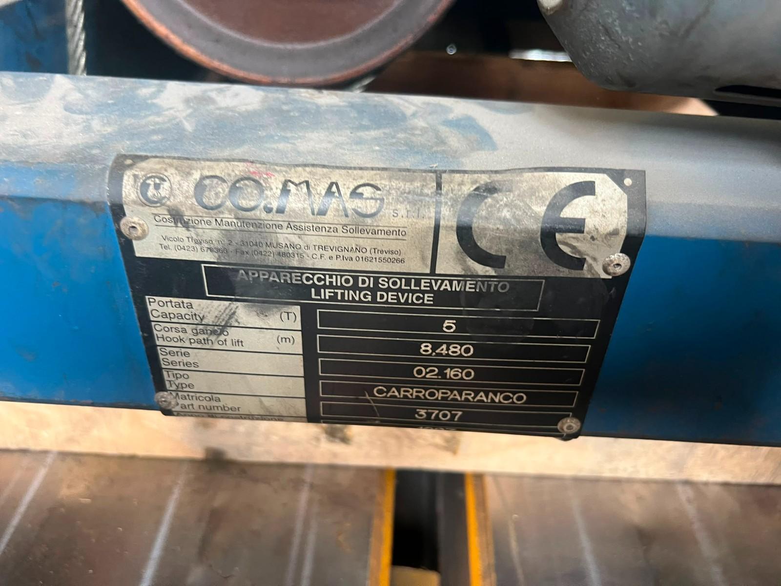 CARROPONTE BITRAVE COMAS 5 TON SCARTAMENTO 14 METRI