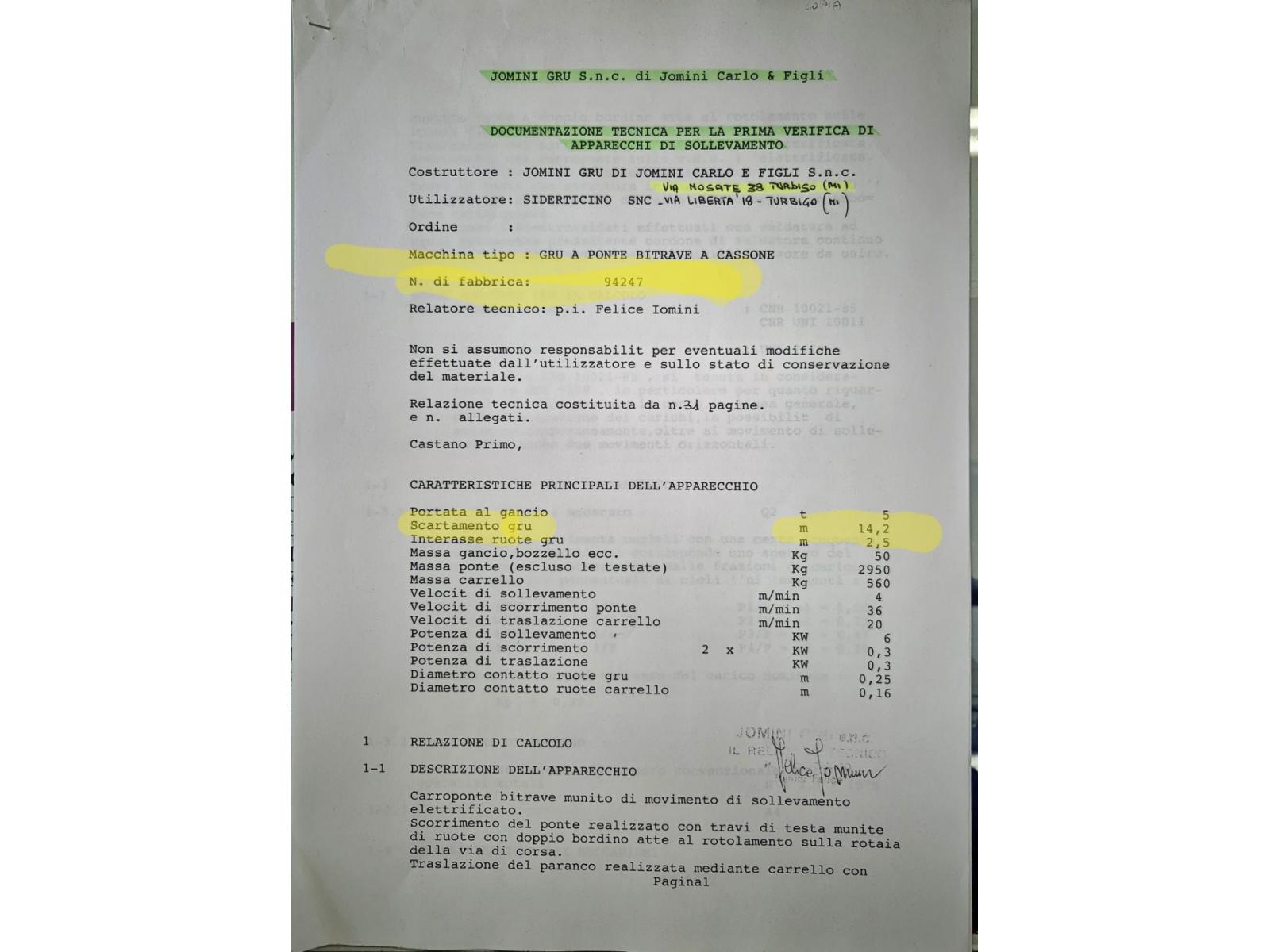 CARROPONTE BITRAVE JOMINI 5 TON