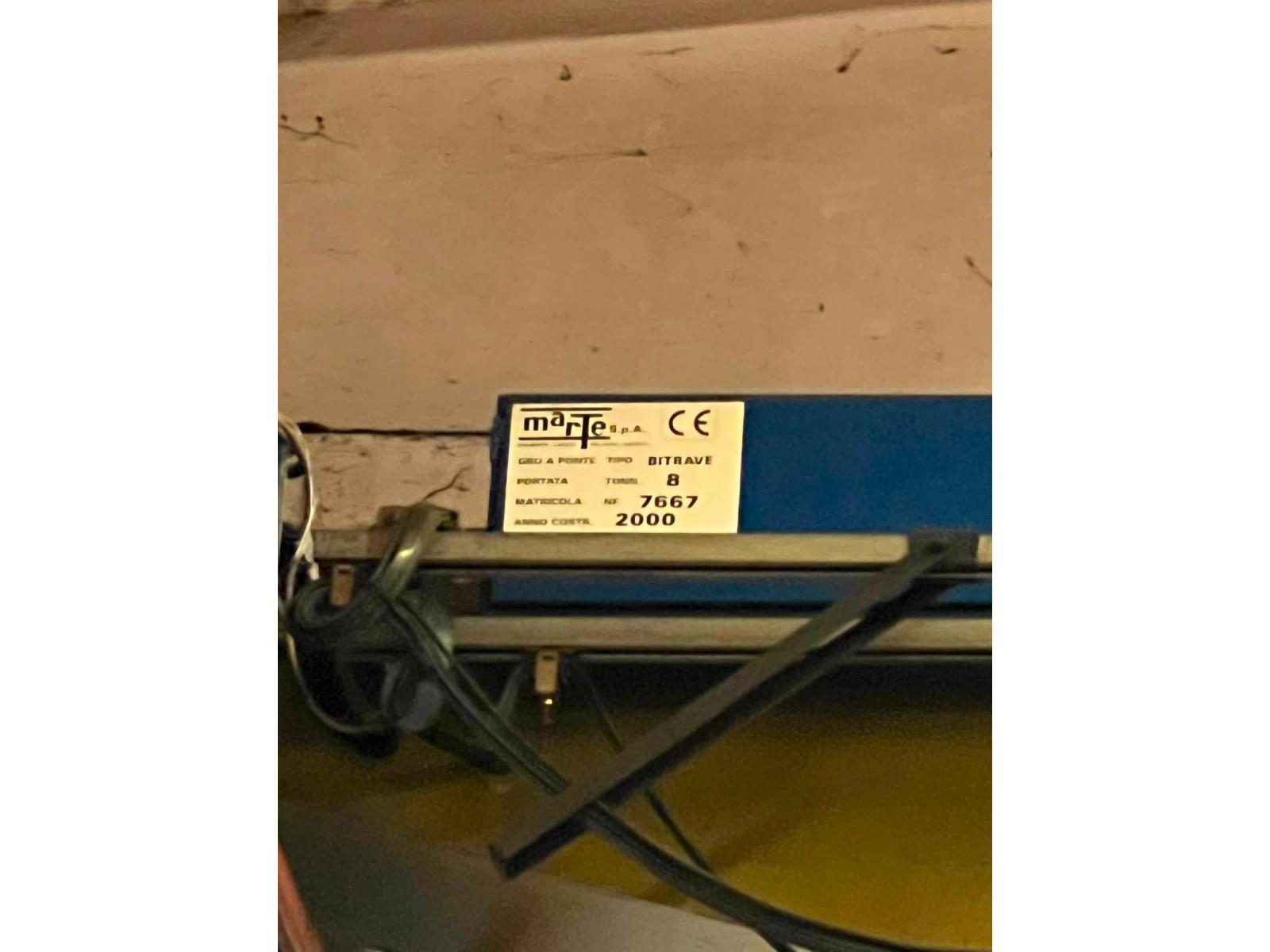 CARROPONTE BITRAVE MARTE 8 TON SCARTAMENTO 18350 MM ANNO 2000
