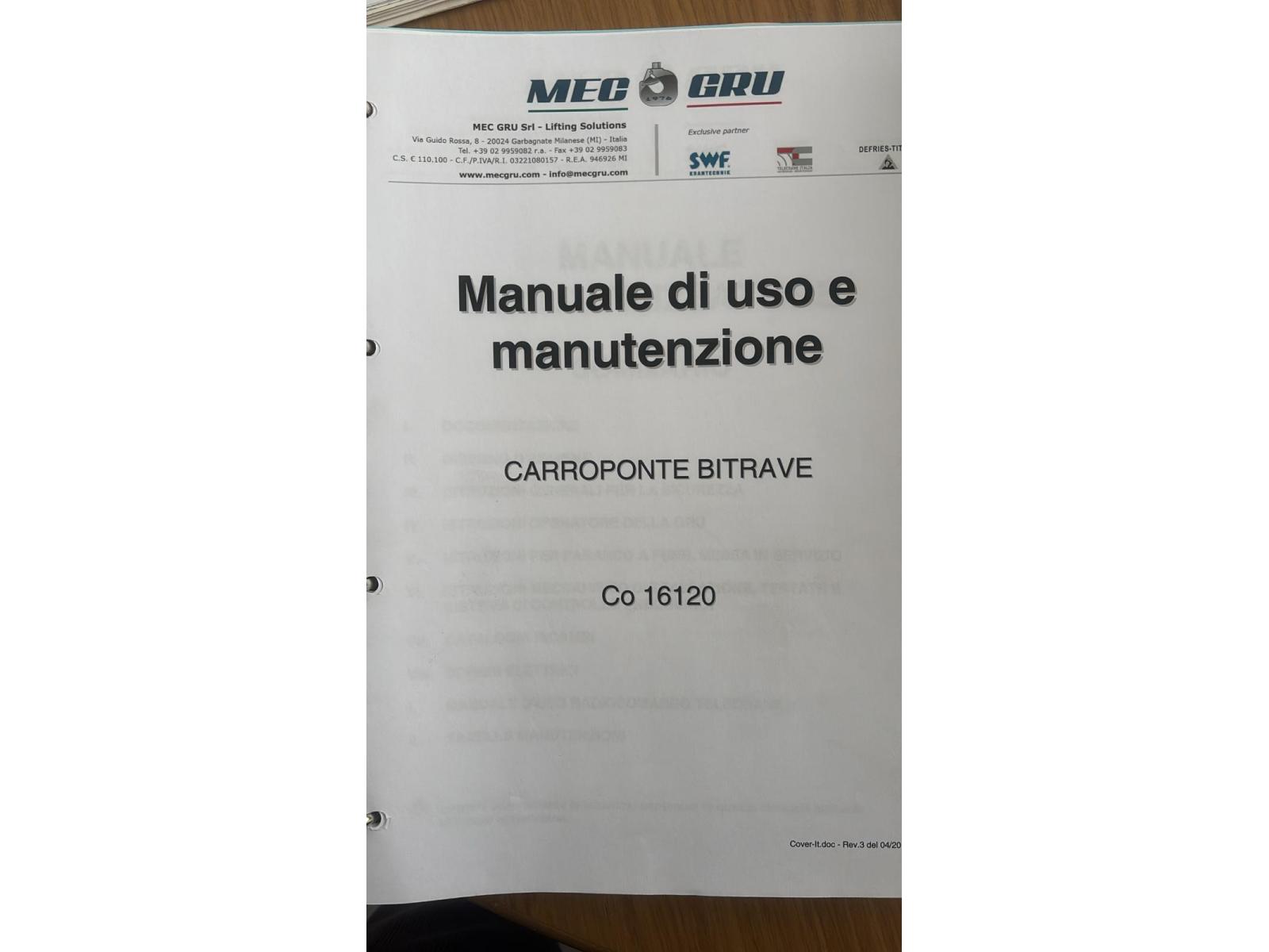 CARROPONTE BITRAVE MEC GRU 20 TON