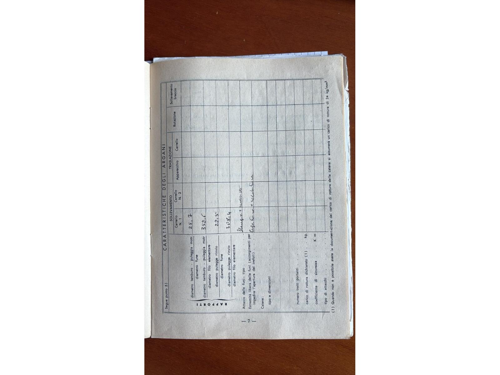 CARROPONTE BITRAVE MELONI 10 TON SCARTAMENTO 18875 MM  ANNO 1980