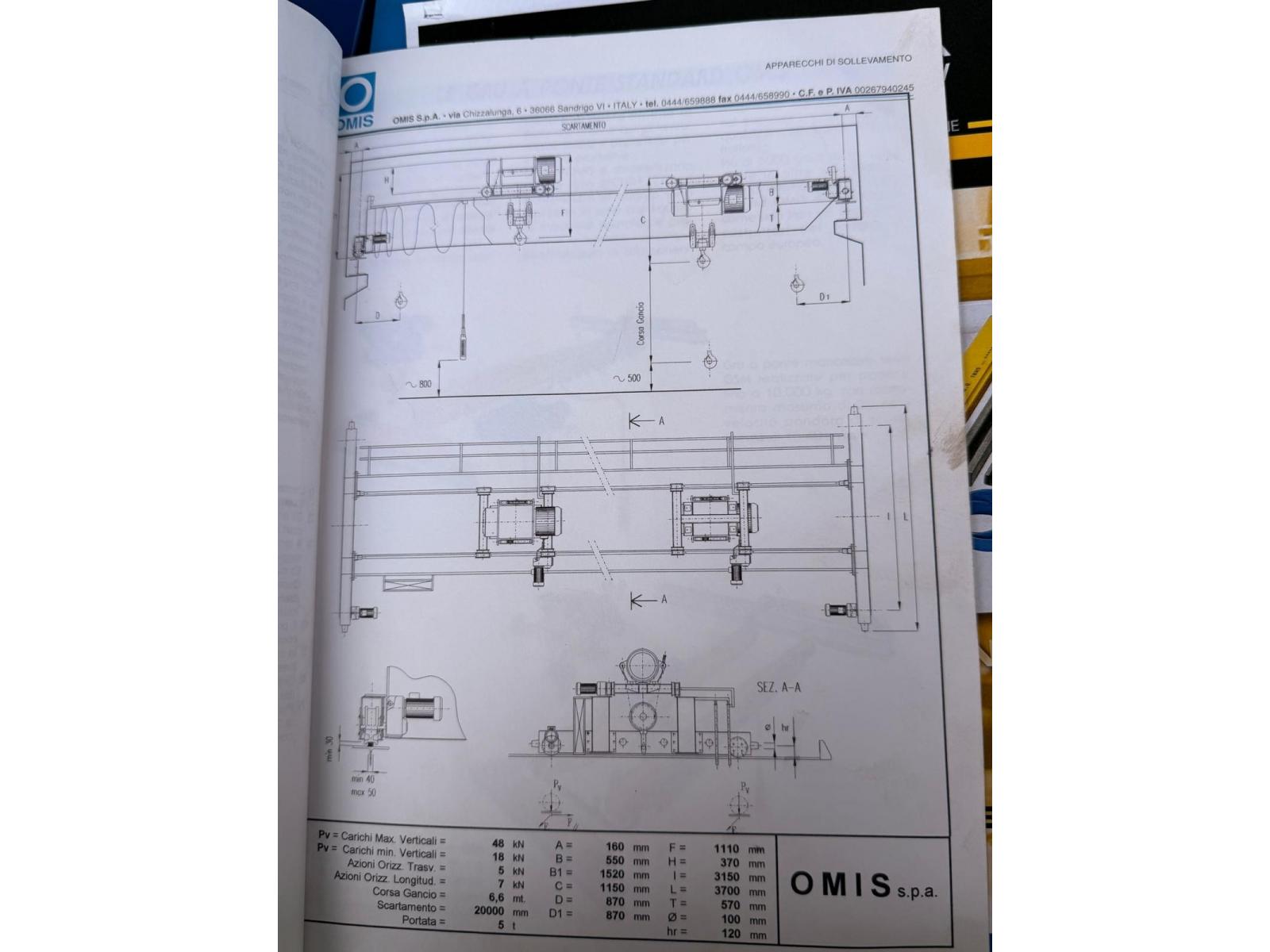 CARROPONTE BITRAVE OMIS 5 TON DA 20 METRI