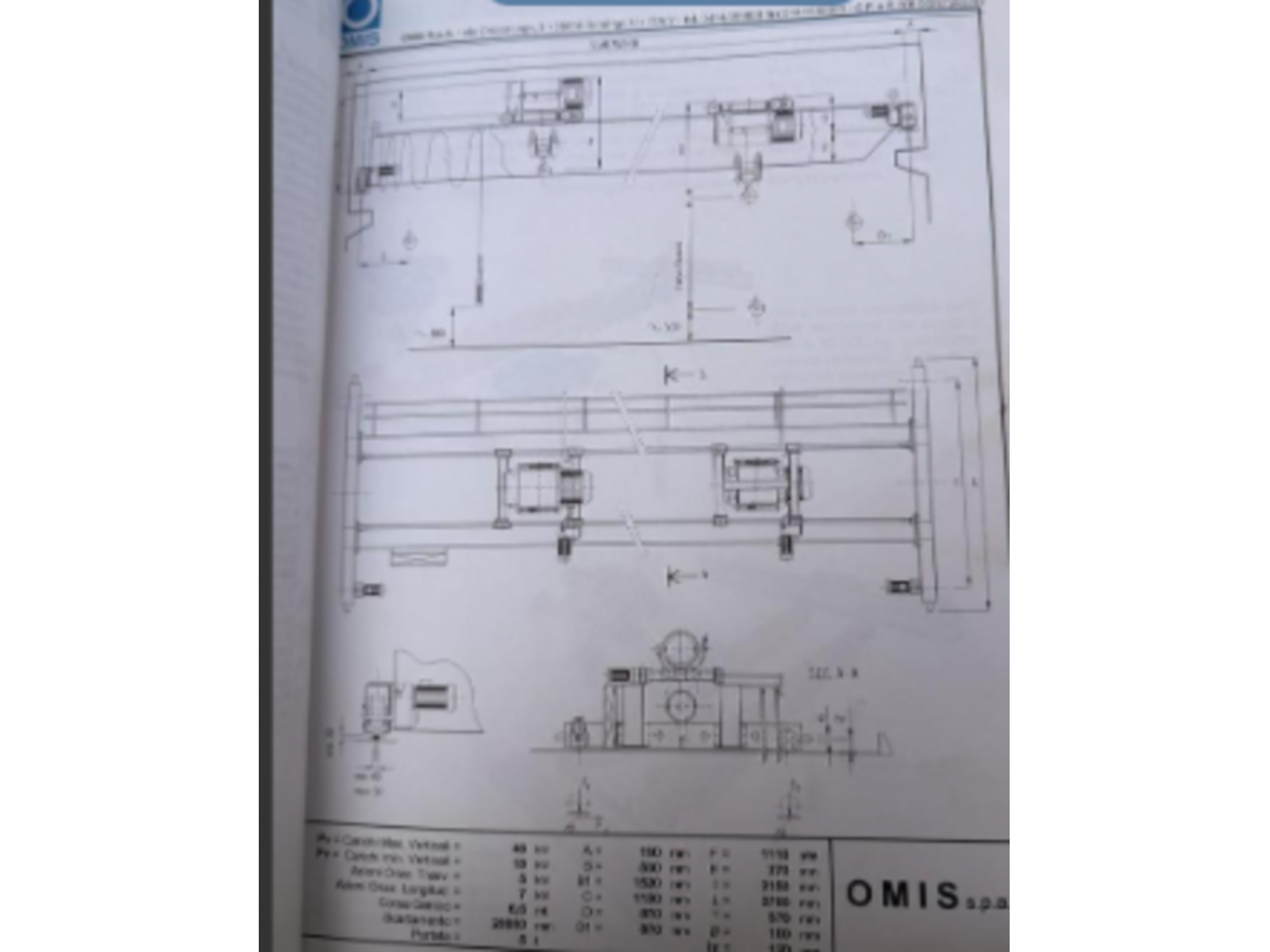 CARROPONTE BITRAVE OMIS 5 TON DA 20 METRI