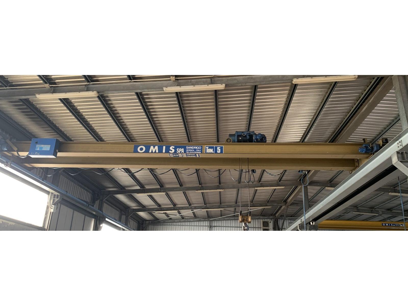 CARROPONTE BITRAVE OMIS DA 5 TON SCARTAMENTO 10470 MM ANNO 1997