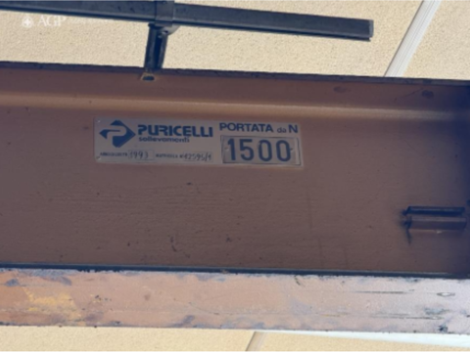 GRU A COLONNA -PURICELLI- TRAVE TIRANTATA- P.TA 1500KG - H 4M -L.6M