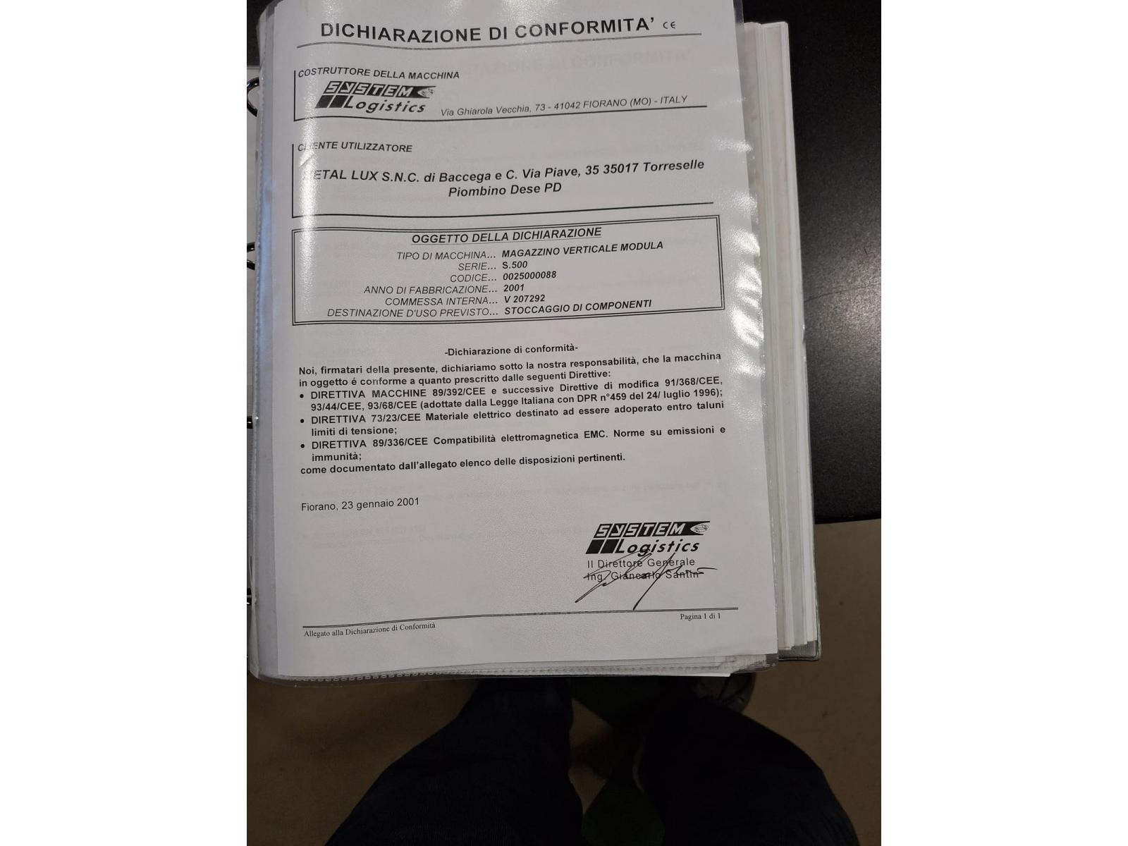 MAGAZZINO VERTICALE MODULA CMA