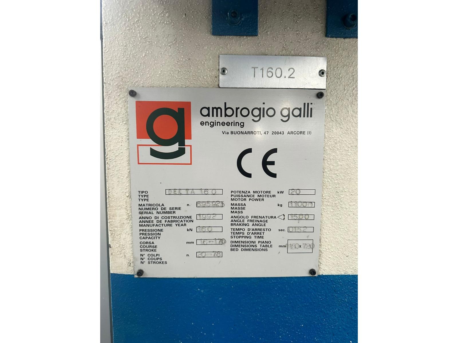 Pressa Ambrogio Galli 160T