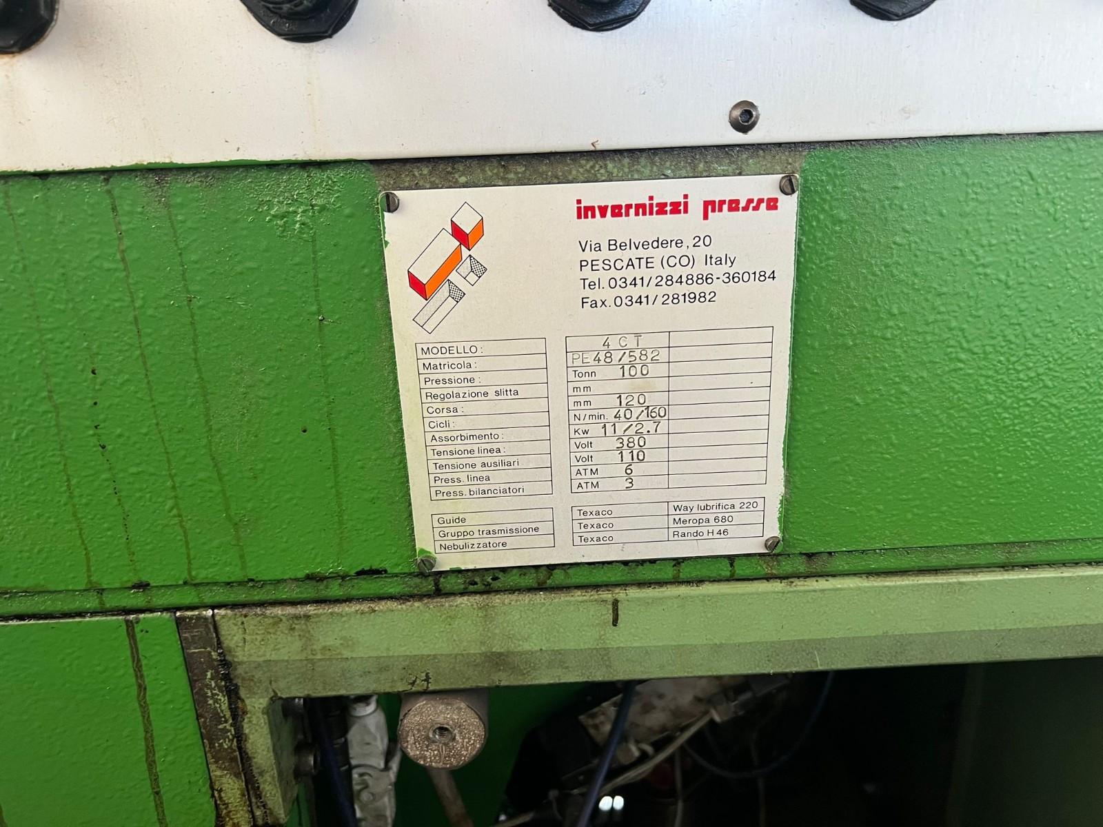 PRESSA IDRAULICA INVERNIZZI 4 CT TON 100