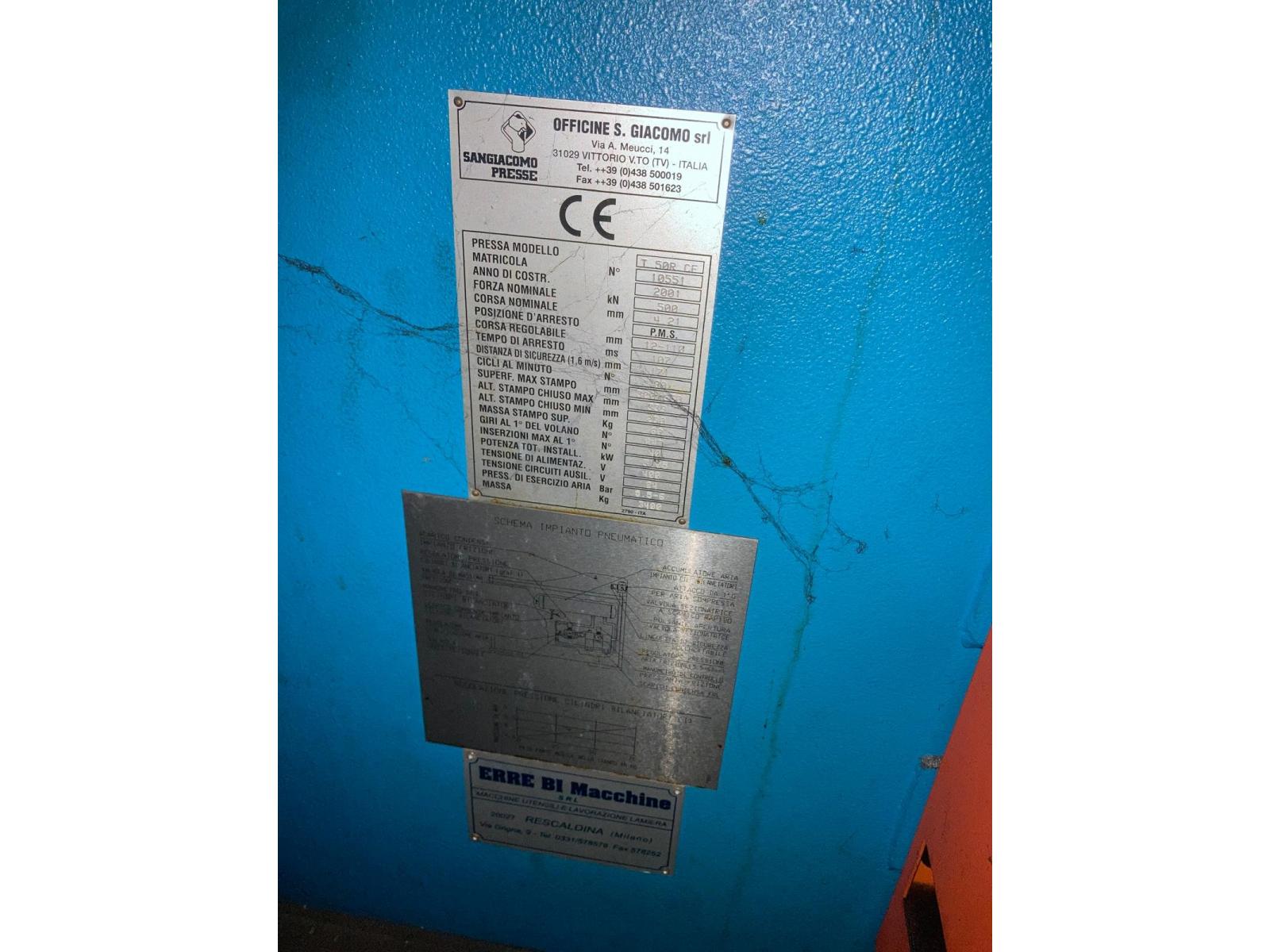 PRESSA MECCANICA SAN GIACOMO T50 R CE