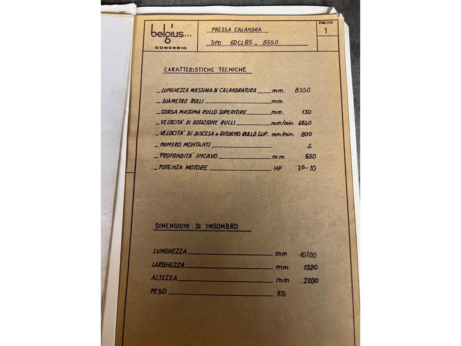 PRESSA PIEGATRICE BELGIUS 8050 X 90 TON