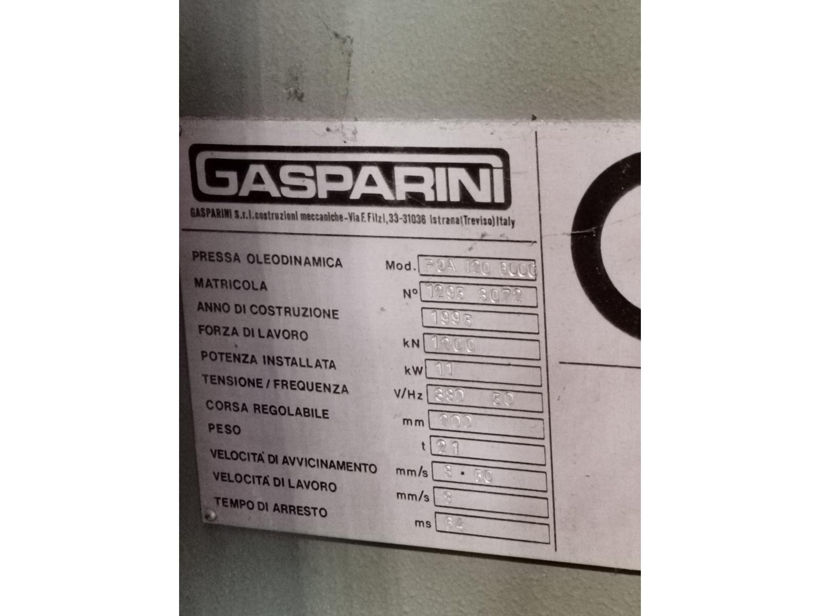 Pressa piegatrice Gasparini 8000 X  120 TON ANNO 1995