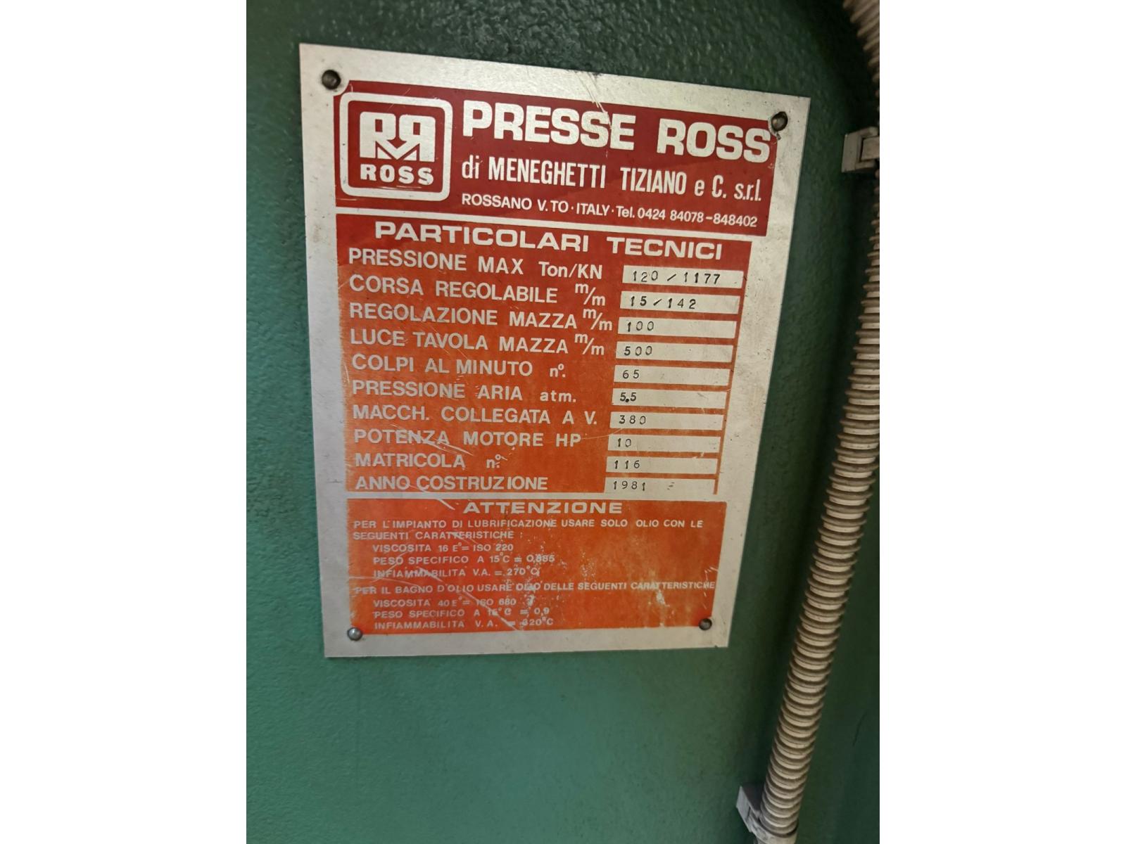 PRESSA ROSS MECCANICA