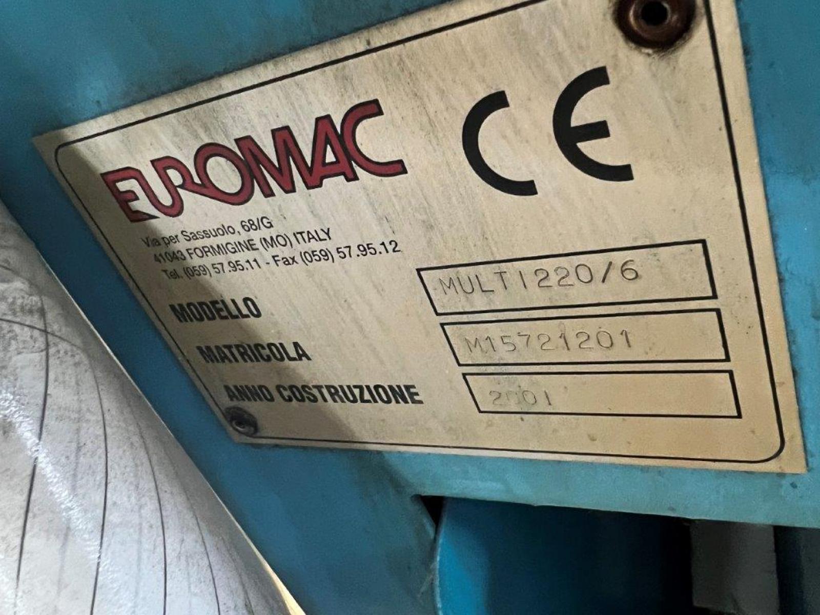 scantonatrice ad angolo variabile euromac multi 220/6mm con punzonatura  anno 2001