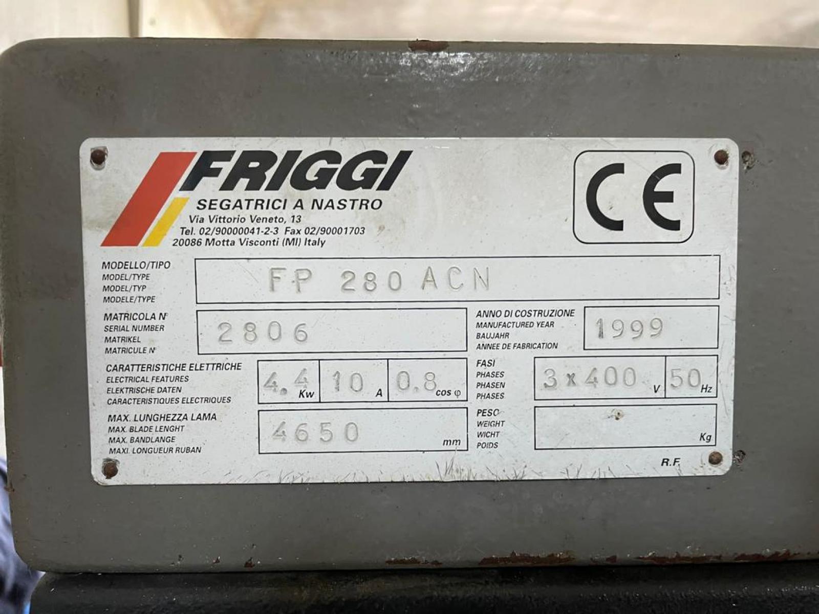 SEGATRICE FRIGGI  FP 280 A CN ANNO 1999