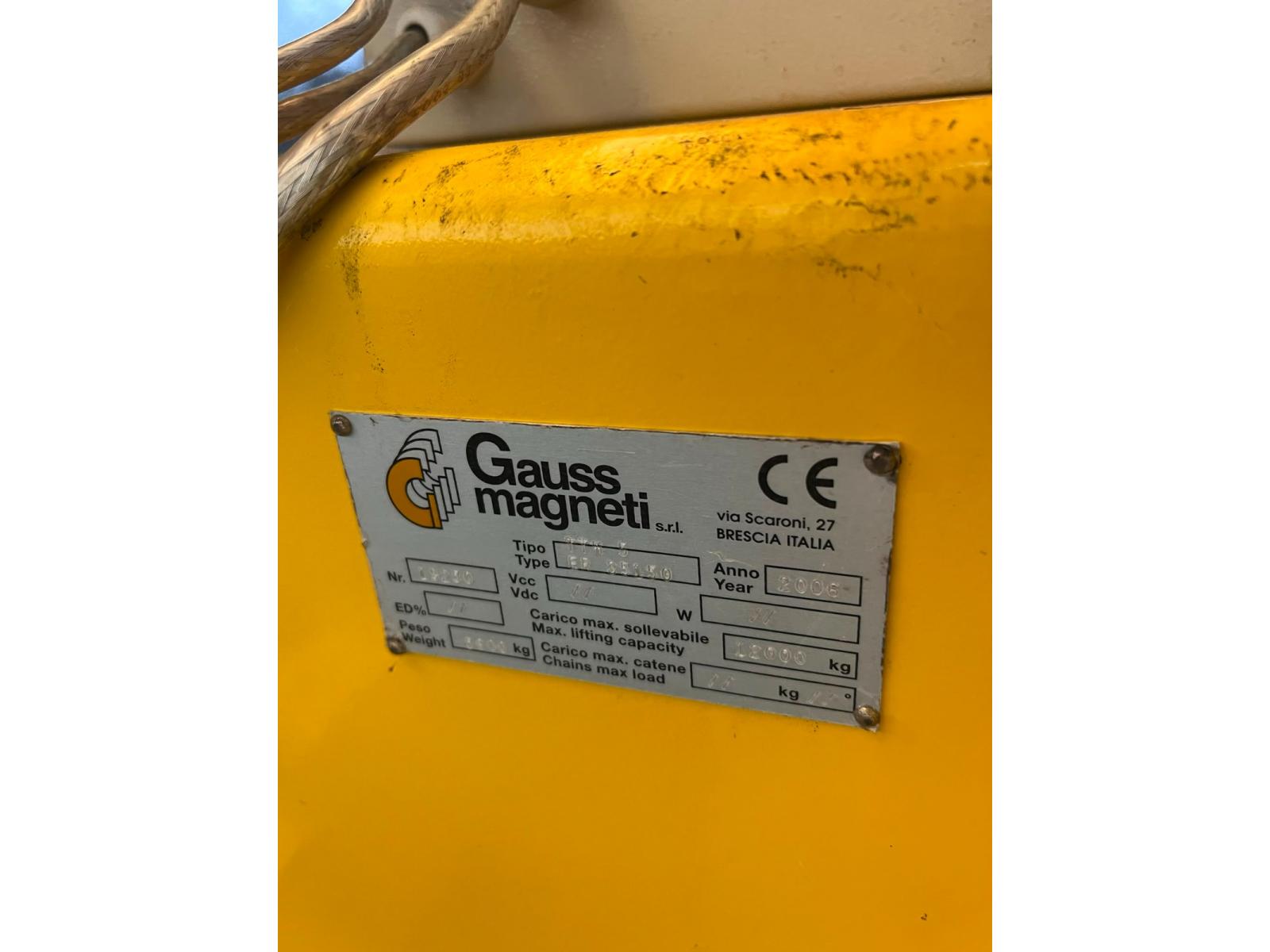 Sollevatore magnetico GAUSSMAGNETI 12 TON