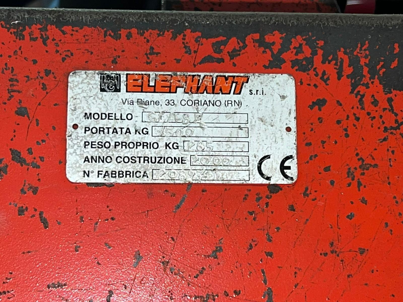 SOLLEVATORE PER LAMIERA ELEPHANT PORTATA 1500 KG