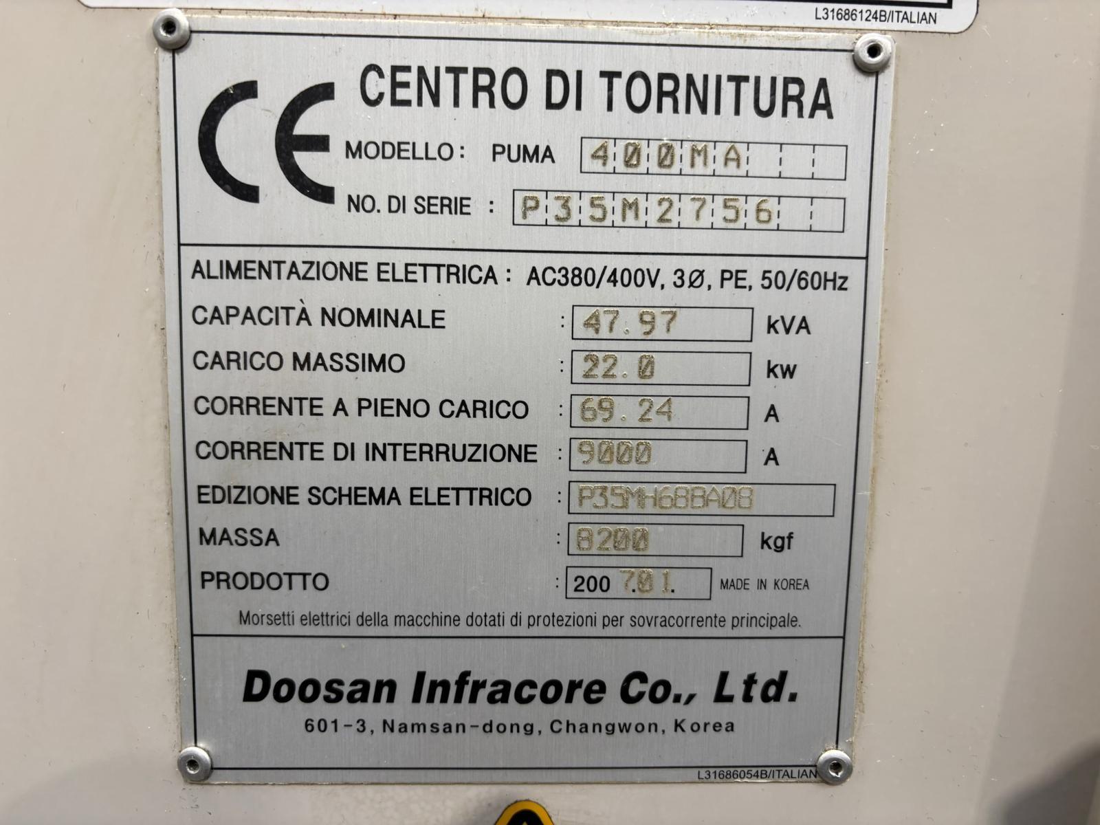 TORNIO A CONTROLLO PUMA 400 M