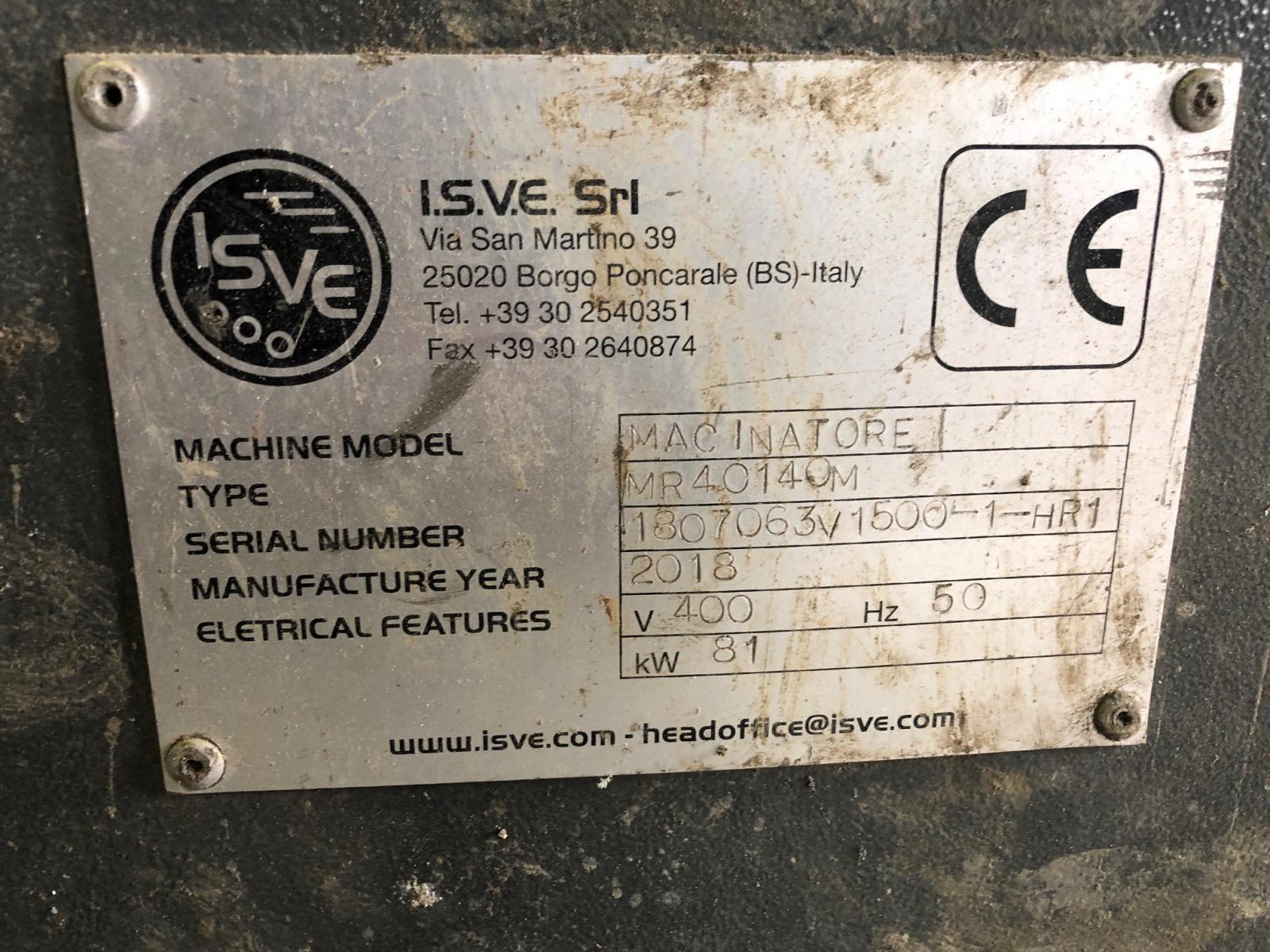 trituratore usata di marca Isve modello MR40140M